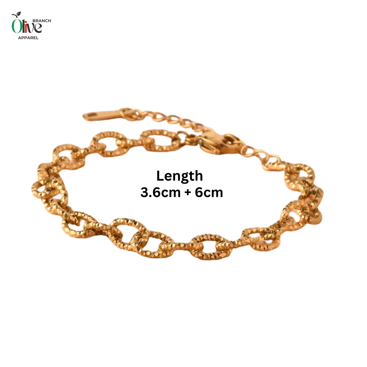 bracelet Gold plated 3.6cm +6cm length