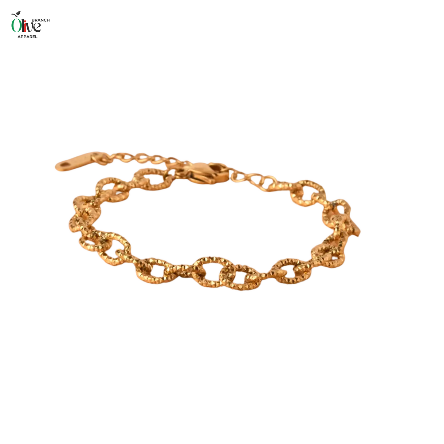 gold plated bracelet front view