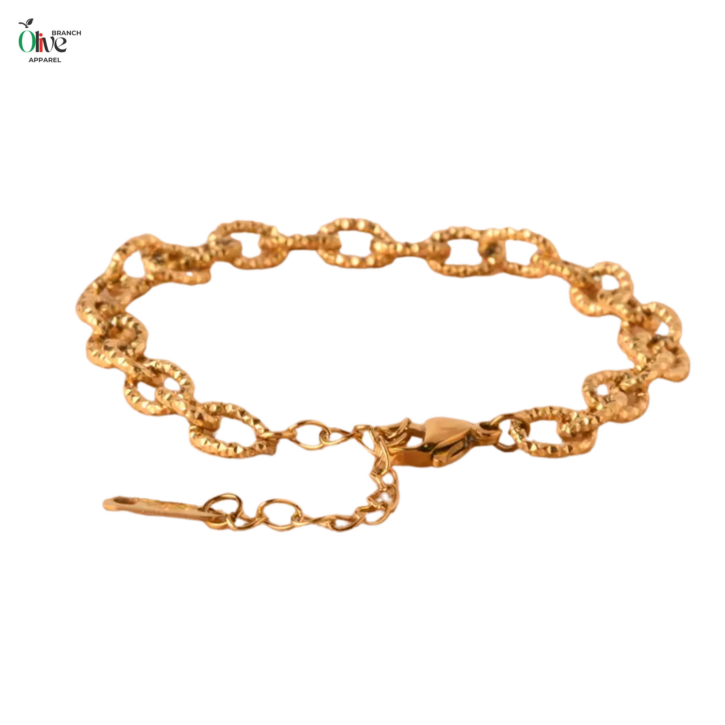 back view of gold plated bracelet