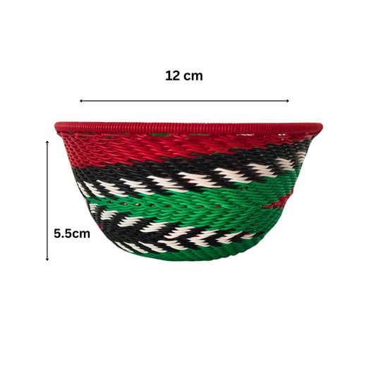 palestine colour african wire bowl with 12cm width and 5.5cm height